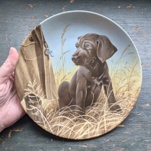Vintage Command Performance The Weimaraner Puppy Collectible Plate